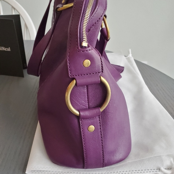 SOLD ⚜ Yves Saint Laurent purple leather Muse bag - Picture 4 of 8